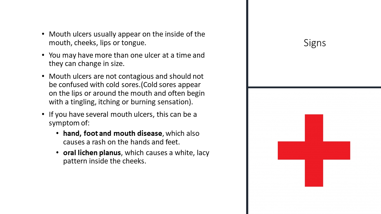 Home Learning Oral Ulceration Pinner Road Dental